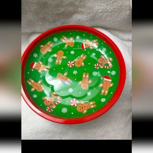 Gingerbread 10 in tin bowl tray